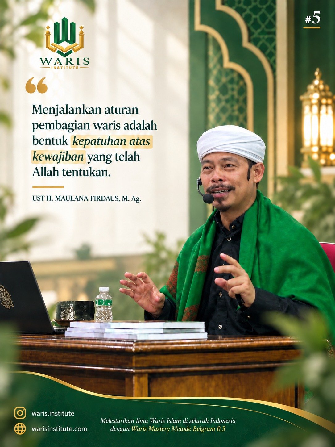 H. Maulana mengajar ilmu waris
